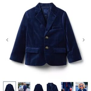 Janie and Jack Velvet Party Blazer, Sz 12